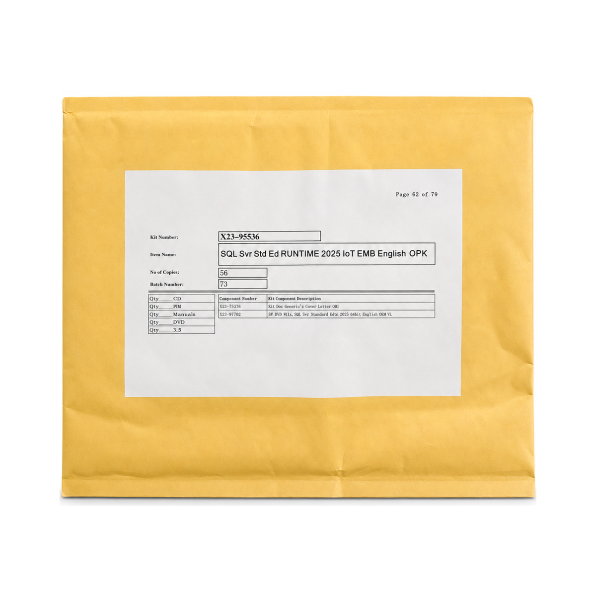 Microsoft SQL Server Standard Runtime 2025 OEM DVD | Nieuw