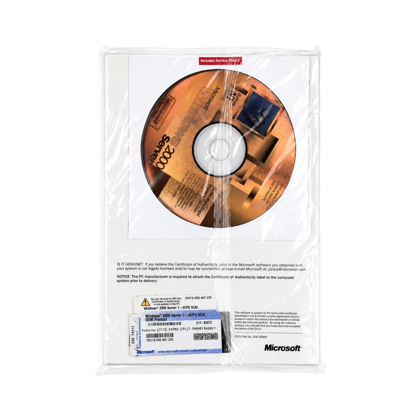 Microsoft Windows 2000 Server OEM +5 CAL | Nieuw & Geseald