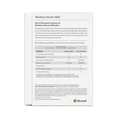 Microsoft Windows Server Standard 2025 OEM USB | Nieuw & Geseald
