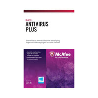McAfee Antivirus Plus fysieke box voor 1 PC met originele licentie en antivirusbescherming inclusief firewall