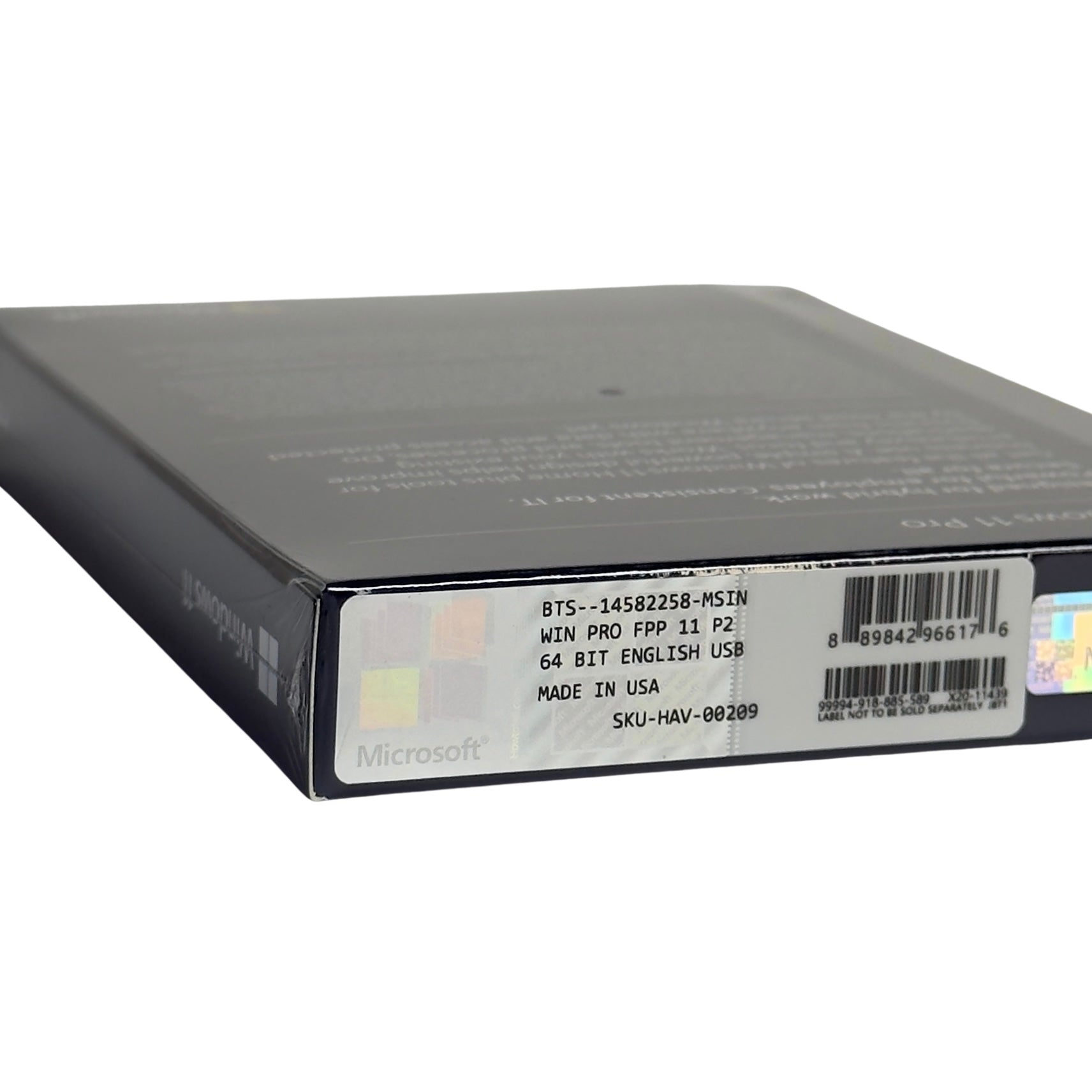 Gesealde Windows 11 Pro USB verpakking met originele licentie en productkey voor installatie op pc